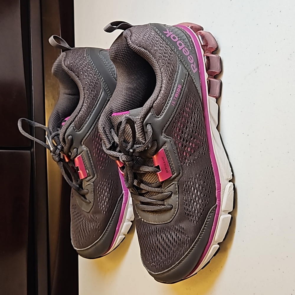 REEBOK RUNNING SHOES SNEAKERS JET RIDE FIT FRAME PURPLE BLACK 9